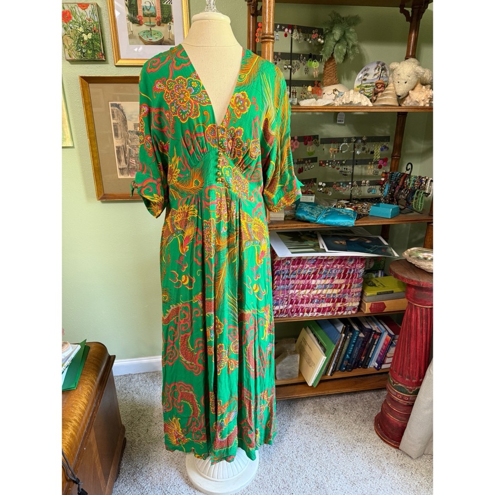 Trashy Diva Green and Orange Dress
